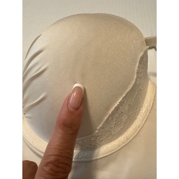 Women's Gilligan & O'Malley White Push Up Lace Bra Size Large Tiny Flaw - Picture 3 of 15